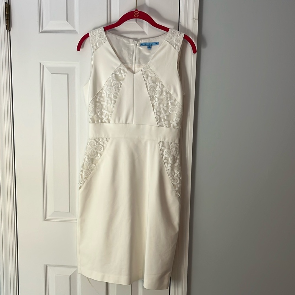 Antonio Melani white fitted dress